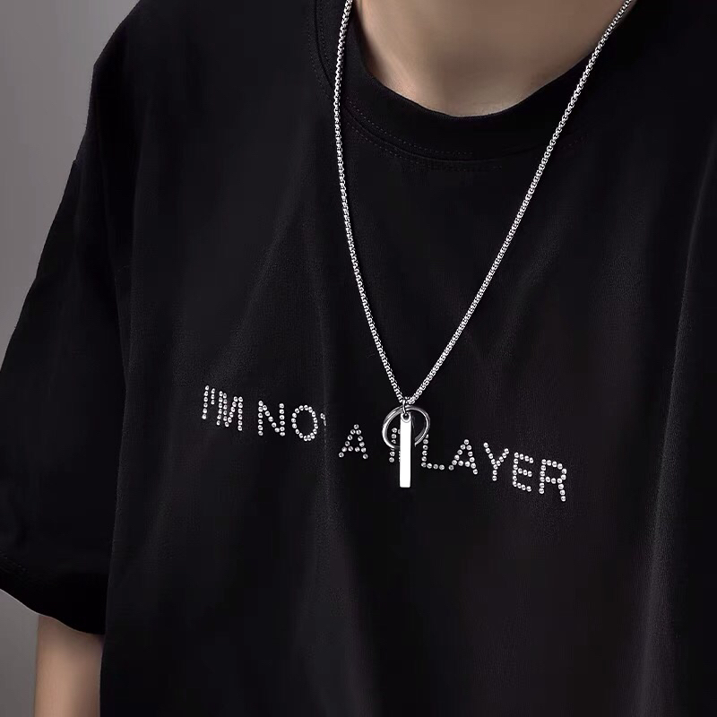 KALUNG TITANIUM PRIA TERBARU KOREA KALUNG ANTI LUNTUR KALUNG PRIA WANITA TERLARIS