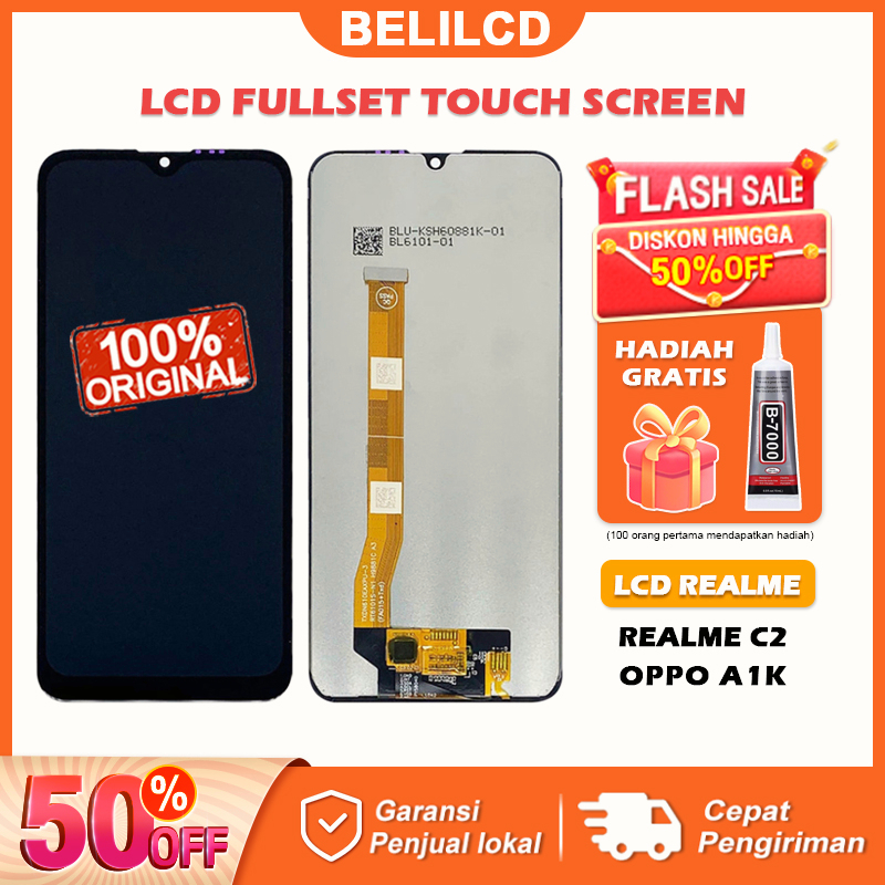 [TOP GRADE] LCD OPPO A1K Realme C2 Fullset Touchscreen ORI Touch Screen Bagian Digitizer Layar Sentuh Versi Tinggi