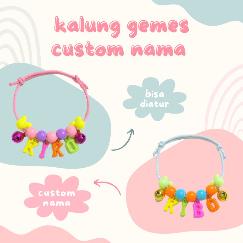 KALUNG KUCING DAN ANJING GEMES CUSTOM NAMA