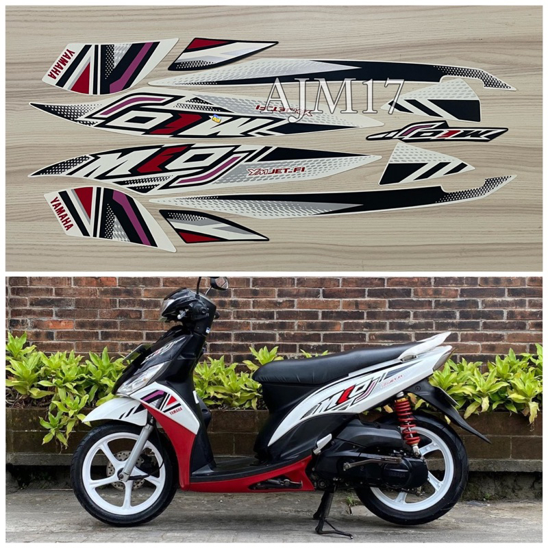 STIKER STRIPING MIO J 2012 PUTIH