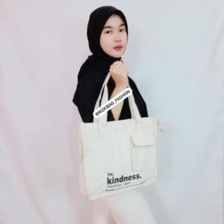 Rizkibag Sakusatu Totebag Kanvas Pakai Resleting