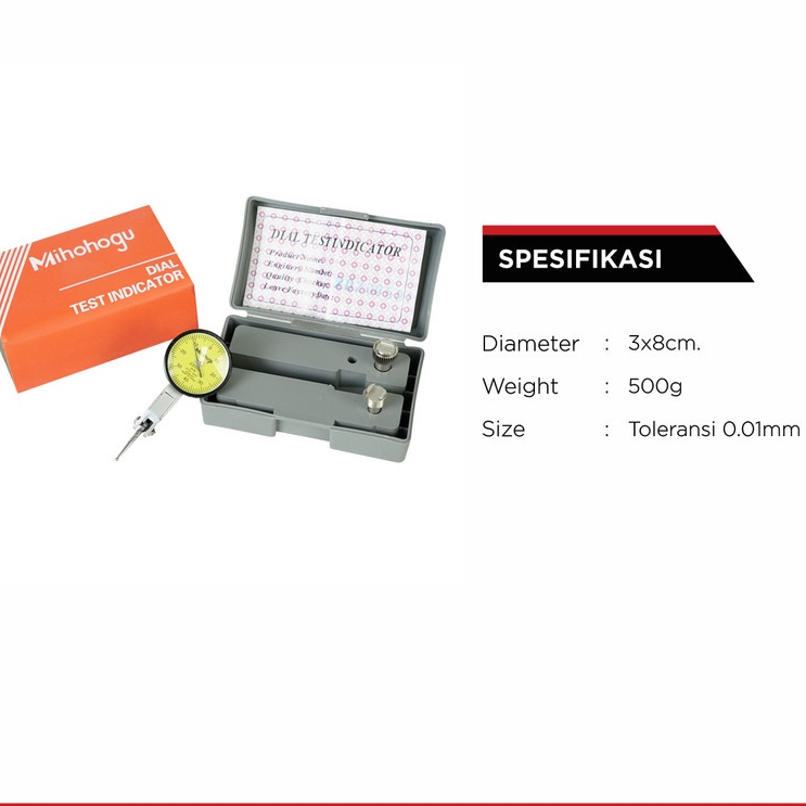 Dial Indicator Mini Tongkat | Dial Gauge | Jarum Indikator Miloluyc