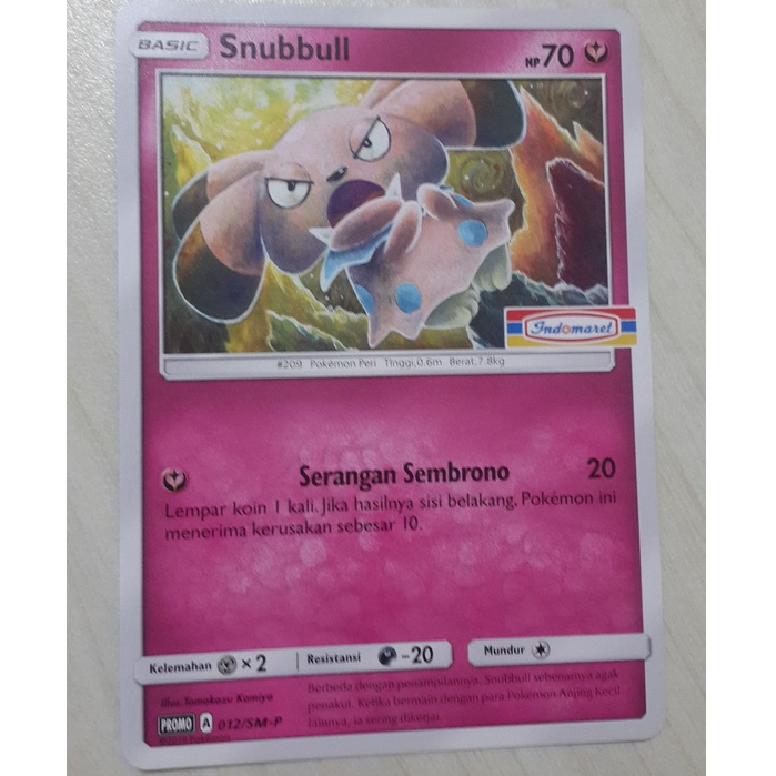 POKEMON TCG INDONESIA SNUBBULL EDISI PROMO INDOMARET