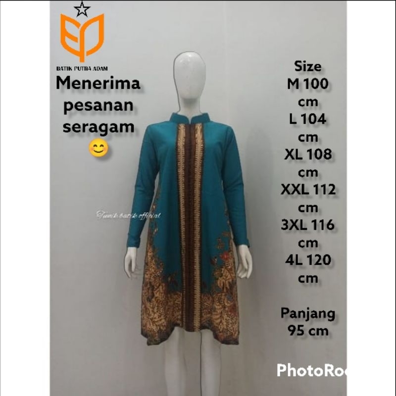 TUNIK BATIK EXLUSIVE PREMIUM//ATASAN BATIK MODERN//BAJU BATIK WANITA JUMBO//TUNIK BATIK KEKINIAN//BA