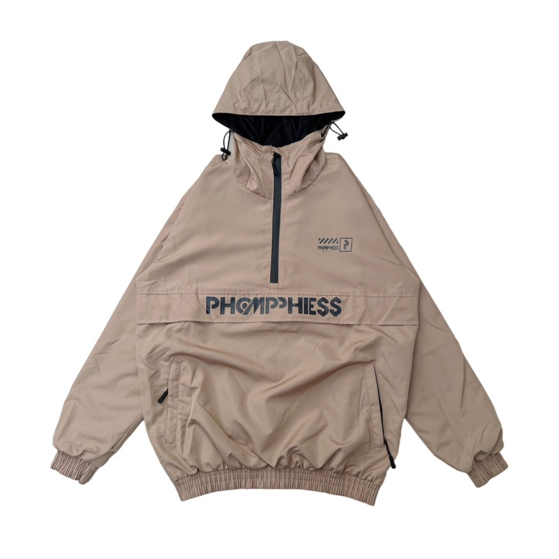 PHOMPPHIESS Jaket Cagoule Crem Jacket Waterproof Pria Wanita