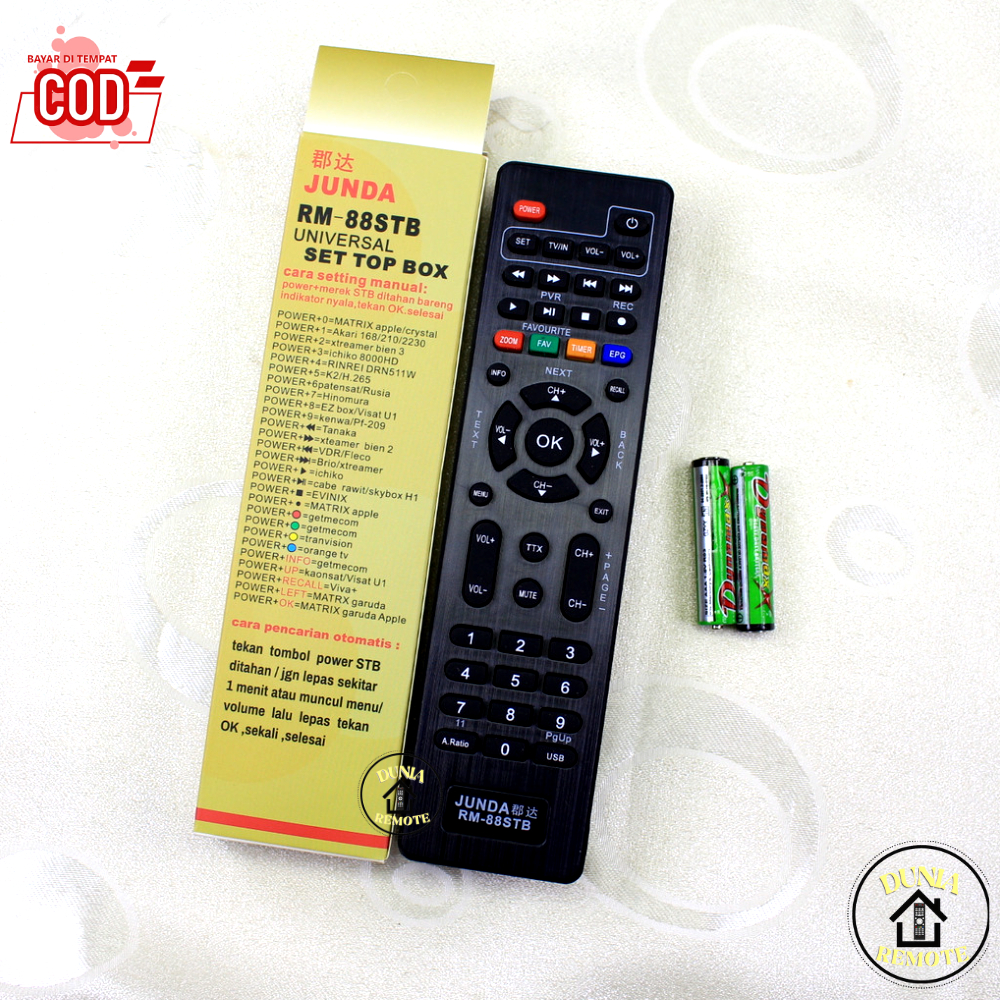 Remot Remote Multi Set Top Box UNIVERSAL DVB-T2 RM-888STB Chung he All Merk (matrix tanaka Xtreamer dll)