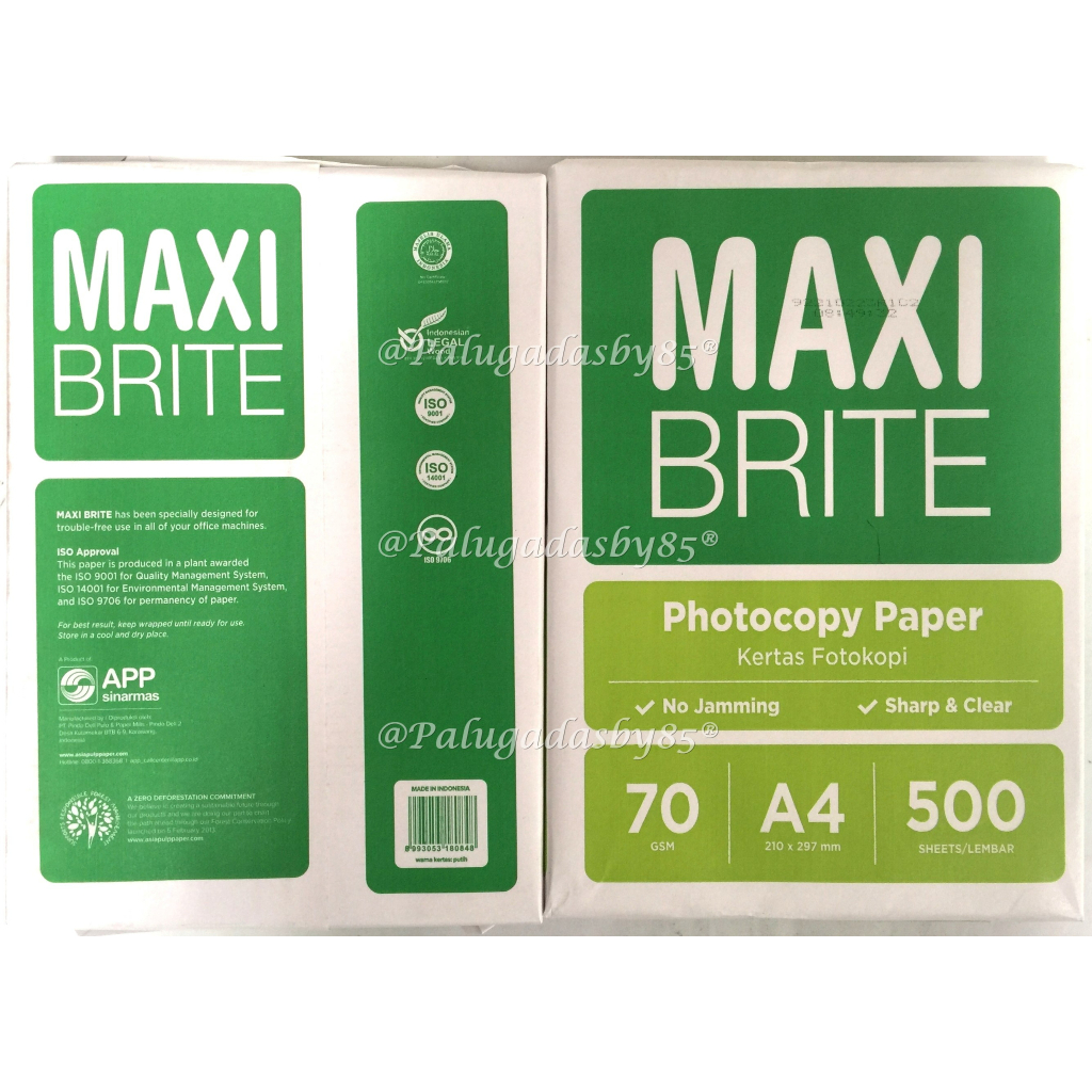 Jual Kertas Hvs Maxibrite A4 70 Gram 1 Pak Khusus Instant Shopee