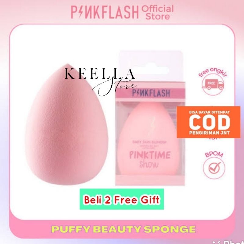 Pink Flash Beauty Sponge puff spons foundatiom bedak beauty blender