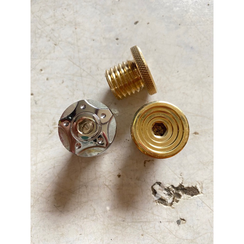 Mur Baut Tutup Oli Baut Topi Tutup Oli Stainless Kuningan Universal