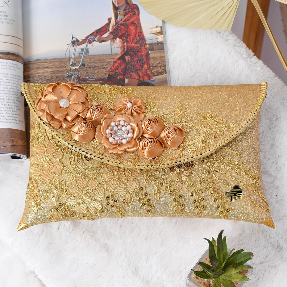 RJ CRAFT - Clutch Gliter Premium Clutch Pesta Wanita Clutch Brokat Clutch Murah Fashion Wanita Trendy