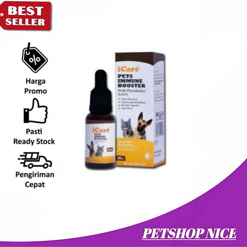 iCare Pets Immune Booster 10ml Vitamin Nafsu Makan Kucing dan Anjing10 Ml