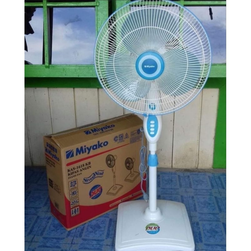 MIYAKO 16 inch Kipas Angin Meja Dan Berdiri 2in1 KAS 1618 KB