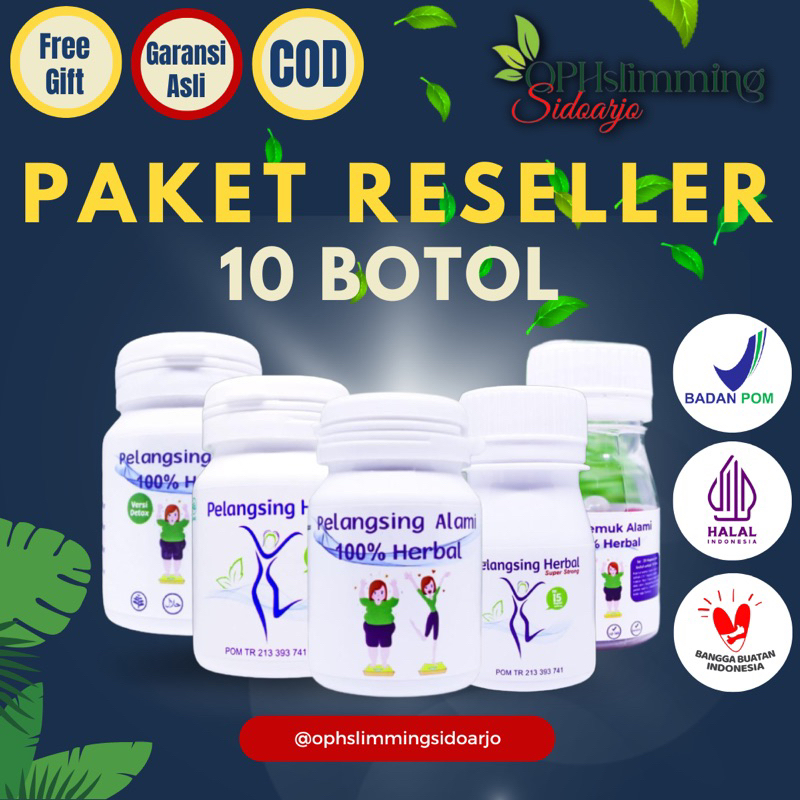 PAKET RESELLER OPH SLIMMING JAMU DIET LANGSING PENURUN BB PENGECIL PERUT BUNCIT