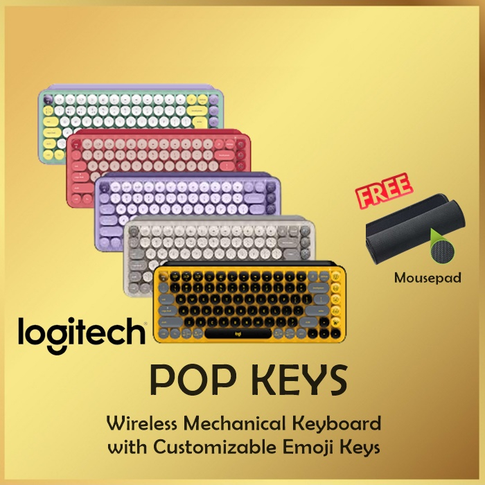 Logitech POP Keys Wireless Mechanical Emoji Keyboard