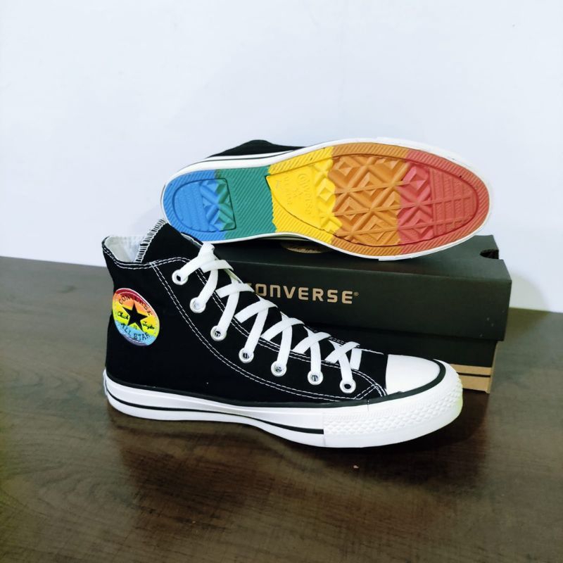 sepatu converse all star chuck taylor rainbow high converse all star classic tinggi rainbow