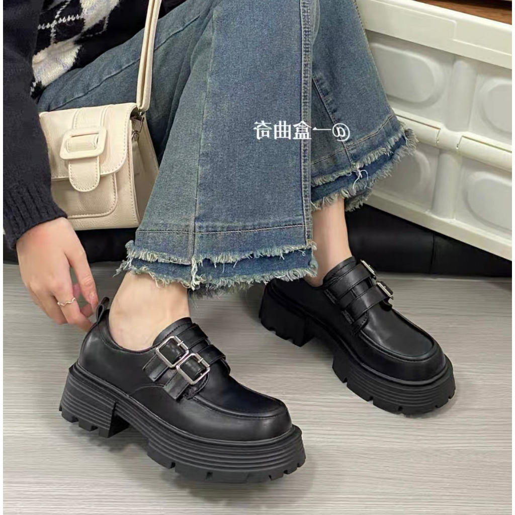 AVANCEID 1866 Heels Sepatu Sneakers Docmart Kerja Wanita Hitam Import