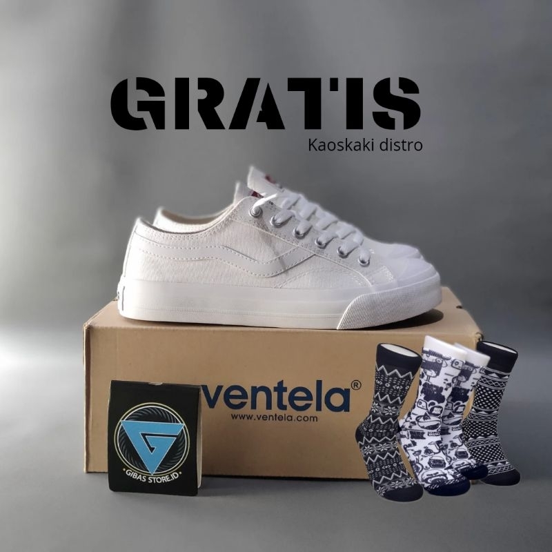 VENTELA PUBLIC BASIC LOW / HIGH ALL WHITE SEPATU PUTIH PRIA WANITA