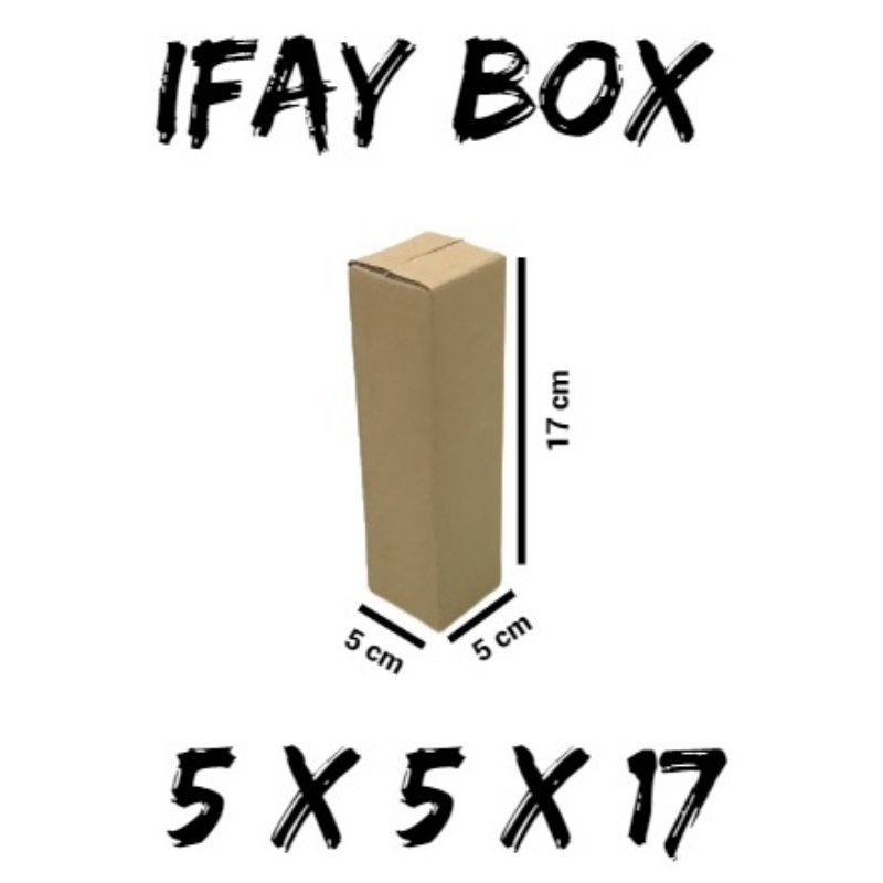 

Kardus/box Ukuran 5x5x17 cm Single wall polos