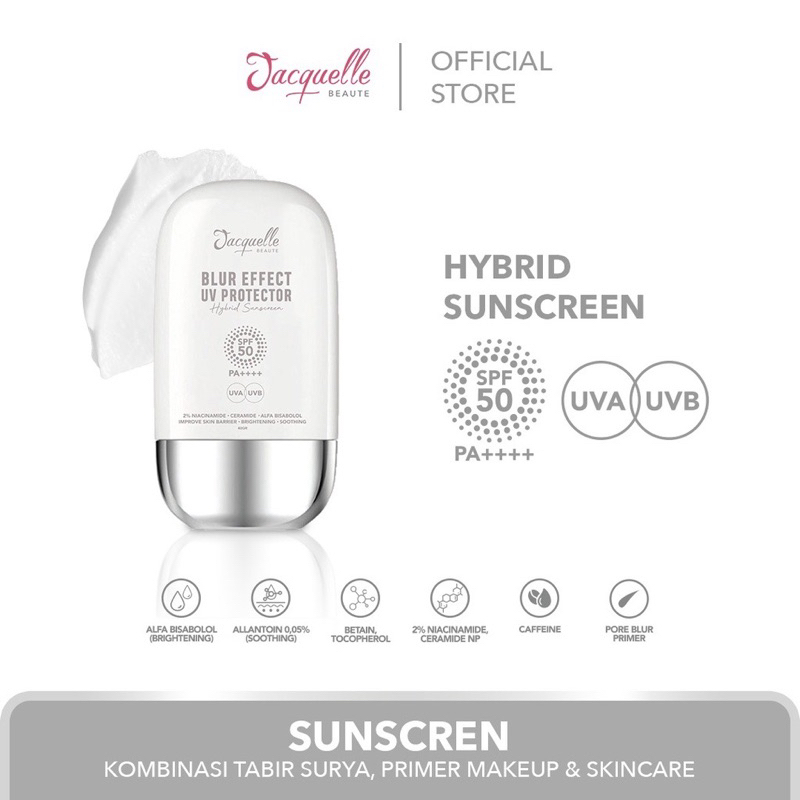 JACQUELLE Blur Effect UV Protector Hybrid Sunscreen SPF50 PA++++ | 40 ml