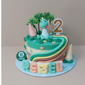 

CAKE STANDART DINO UK 15CM / KUE ULANG TAHUN