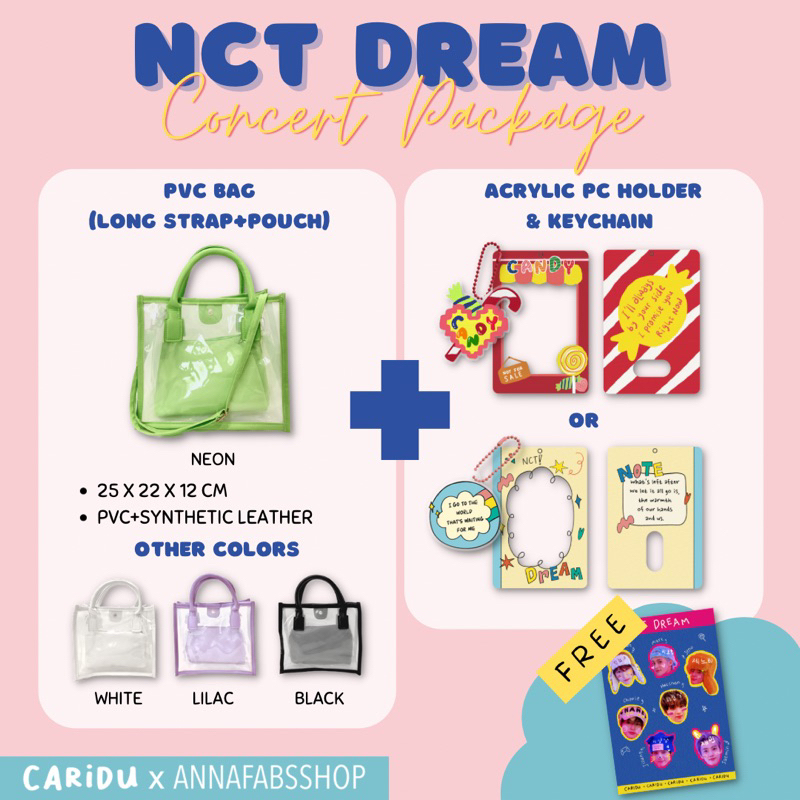 NCT DREAM CONCERT PACKAGE PVC BAG CAHOL