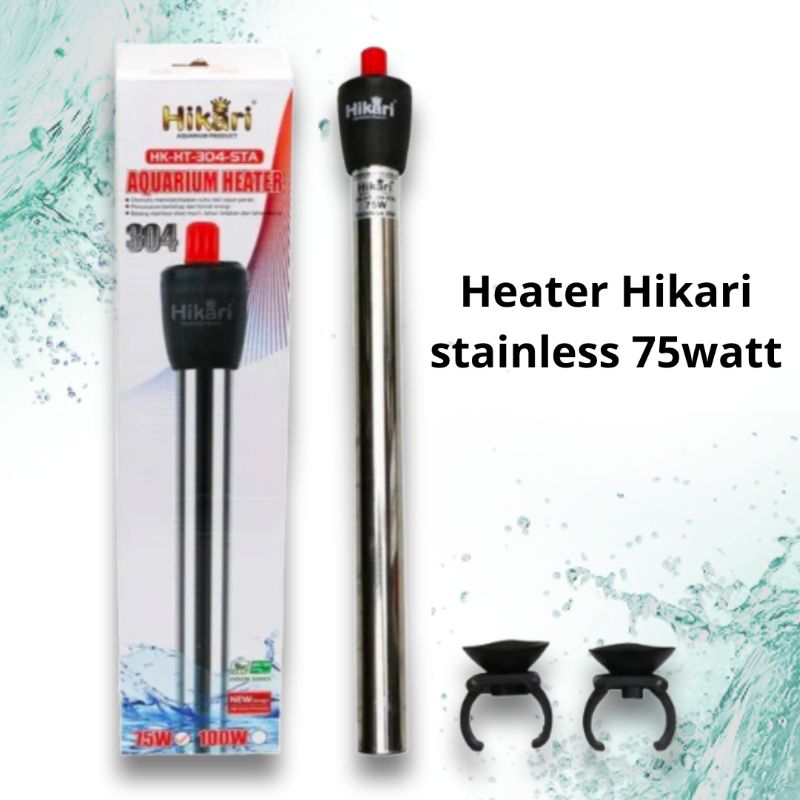 Pemanas Air Aquarium Heater HIKARI STAINLESS HK HT 75WATT