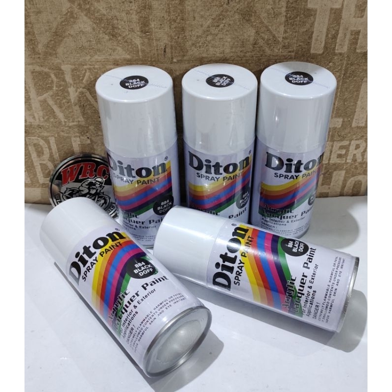 Cat Semprot Spray merk DITON Hitam Doff 884 Ukuran 300 cc Cat Motor - Mobil - Helm - Sepeda dll