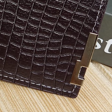 AND / COD / Dompet Pria Import Dompet Lipat Pria Motif Polos Murah Dompet Cowok Model Lipat Dompet Laki - Laki Kulit PU D93