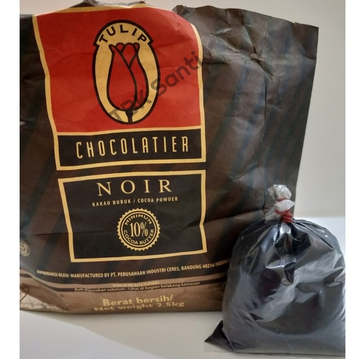 

Tulip Noir | Cokelat Bubuk Cocoa Powder Bahan Kue Warna Hitam Pekat | 100 Gram (Repack)