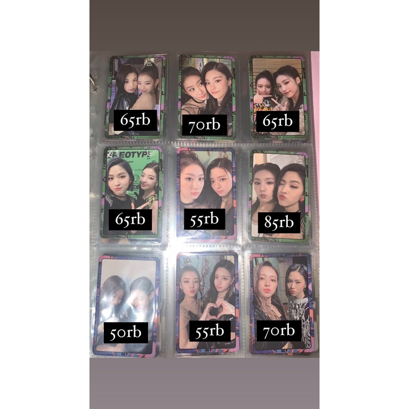 itzy wannabe unit photocard official yeji lia ryujin chaeryeong yuna