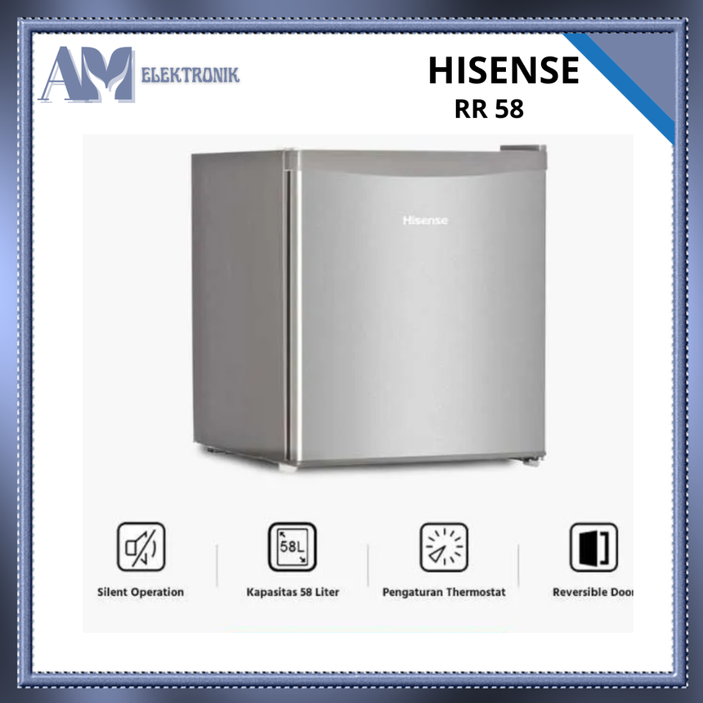 KULKAS HISENSE RR 58 D4IGN / RR 68 D4IGN  - MINI BAR PORTABLE 58 L