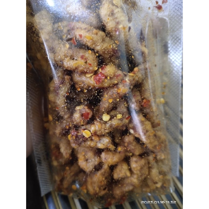 

Usus Crispy/Kripik Usus Pedas Daun Jeruk