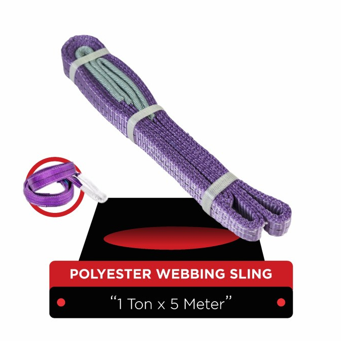 Polyester Webbing Sling 1 Ton x 5 Meter | Tali Angkat