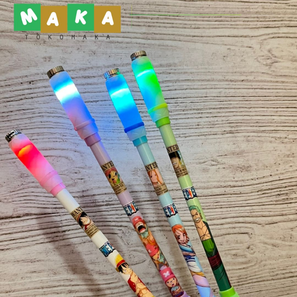 

pulpen putar magnet led one piece pen putar magnet led one piece luffy nami bolpen gel pen atinta hitam alat tulis kantor perlengkapan sekolah
