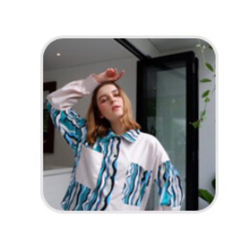 Cala the label x Febby rastanty River mix shirt size L prelove vvgc