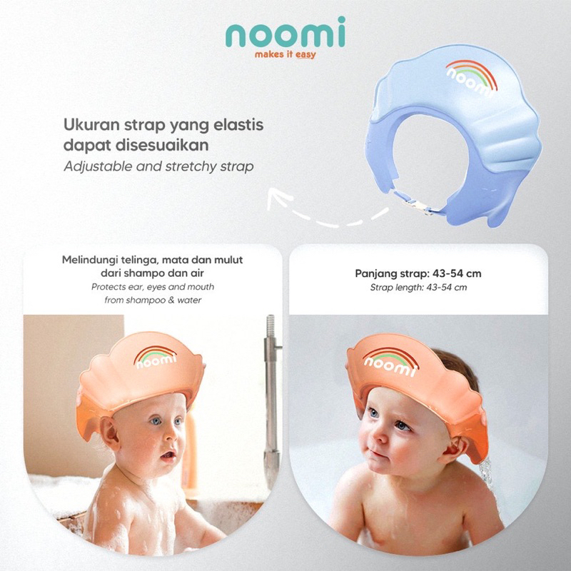 Noomi Shower Hat Topi Mandi Bayi Shower Cap