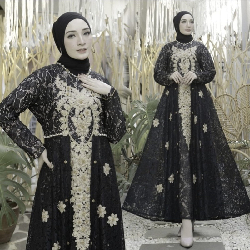 GAMIS PESTA / GAMIS KONDANGAN / GAMIS PESTA BRUKAT / GAMIS BRUKAT PESTA LIVE TERBARU / gamis abaya b
