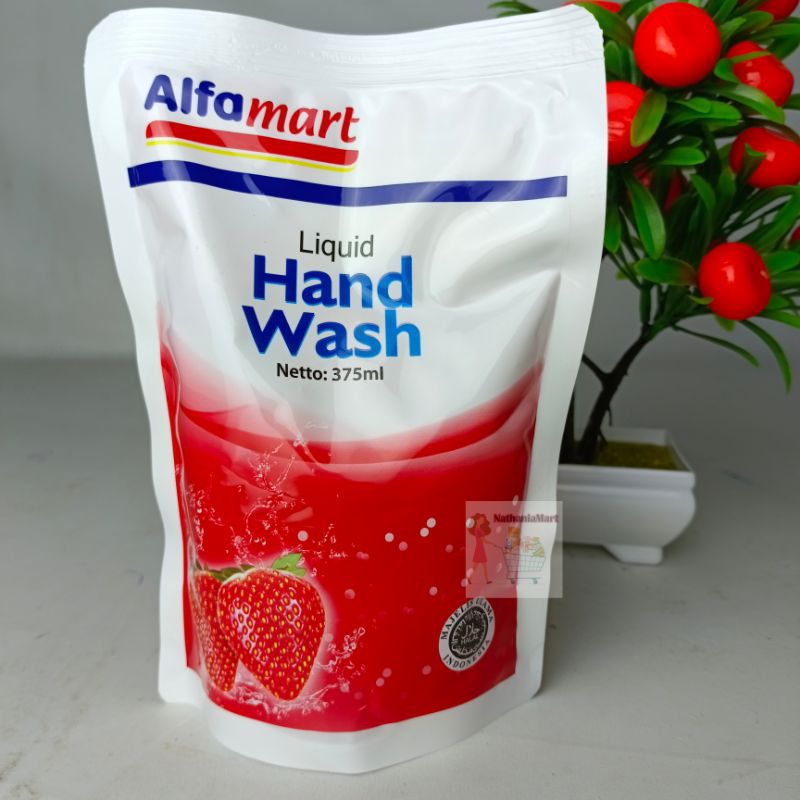 Alfamart Liquid Hand Wash 375ML Strawberry Green Tea/ Sabun Cuci Tangan Alfamart