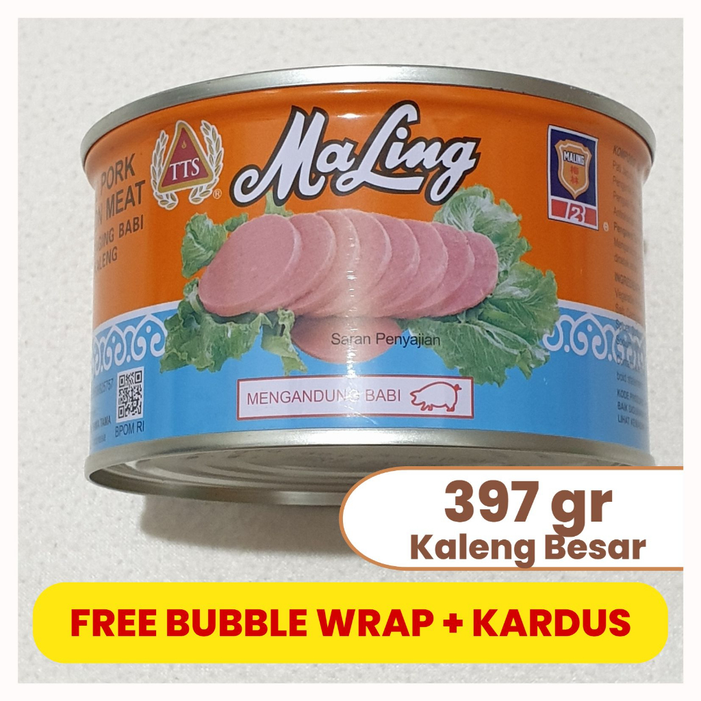 

Ham Maling TTS 397gr (Ukuran Besar) / Ham Babi Dalam Kaleng / Canned Pork Luncheon Meat