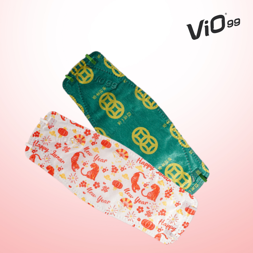 Vio VF99 Mask '10S 4 Ply Earloop Imlek masker imlek edition isi 10 pcs filtrasi 99%