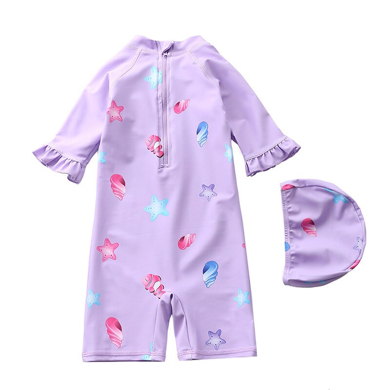 SET Baju Renang Anak Perempuan Kualitas Premium Gambar Mermaid Ariel 3D Free Topi Lucu Baju Bikini Anak Lucu Baju Swimming Anak Murah Baju Renang Anak Bagus