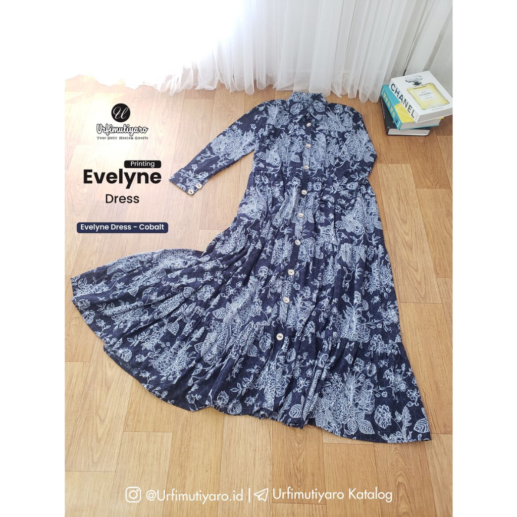 EVELYNE DRESS SET PASHMINA/DRESS ONLY