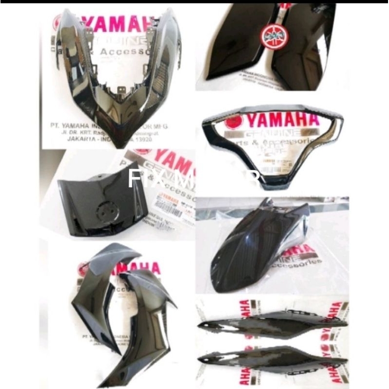 BODY HALUS FULL SET ALL NEW AEROX CONNECTED 155 HITAM ORIGINAL YGP