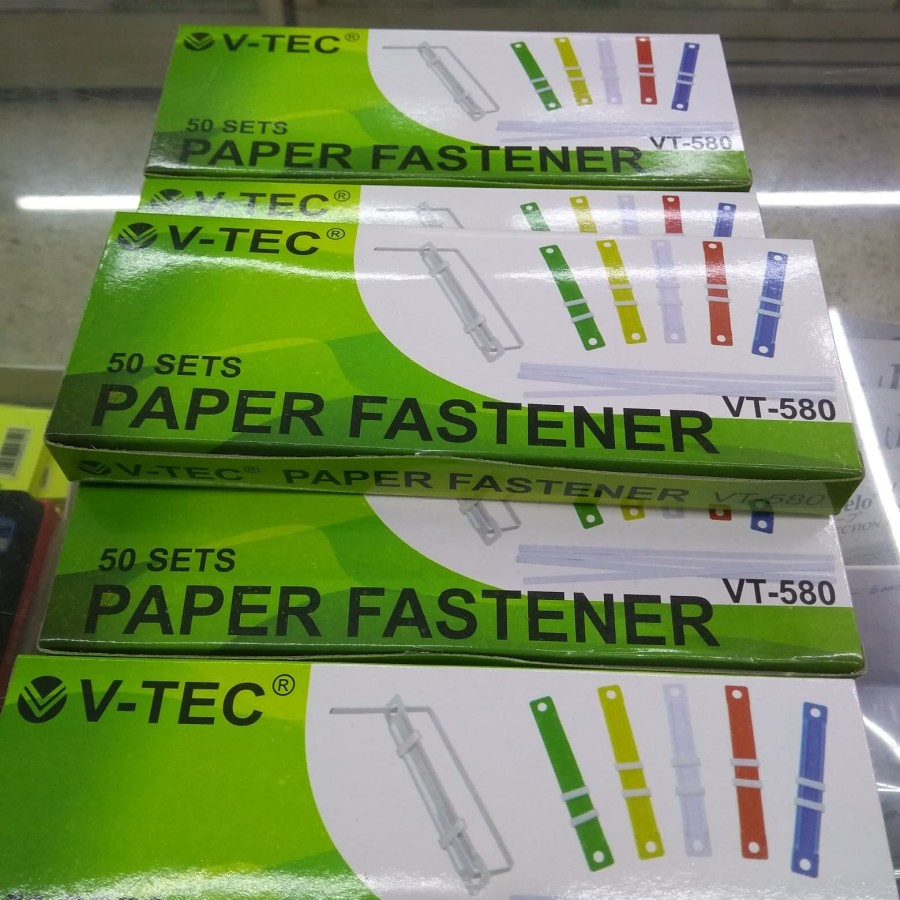 

V-TEC Paper Fastener Type VT-580 Warna [ISI 50 Pcs]