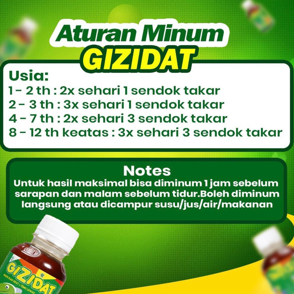 Gizidat Original - Vitamin Nafsu Makan Anak &amp; Penambah Berat Badan Anak