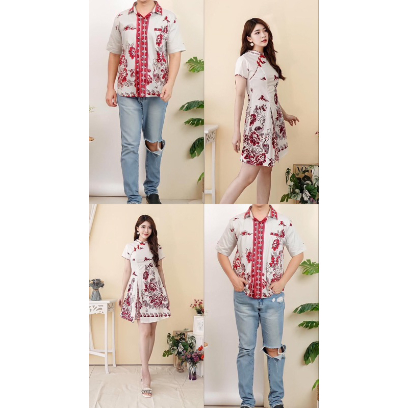 baju couple chinese new year CNY dress batik cheongsam