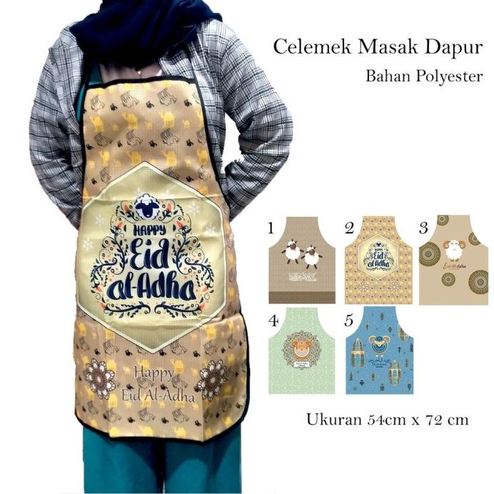 (SerbaSerbi)Alas Pelindung Masak Apron Masak Dapur Bahan Polyester / Celemek Masak Dapur Idul Adha Celemek Restoran Dilengkapi Dengan Tali Kanan Kiri Termurah