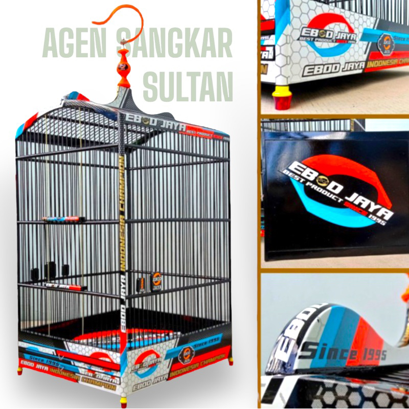 SANGKAR KANDANG KOTAK EBOD DECAL CHAMPION