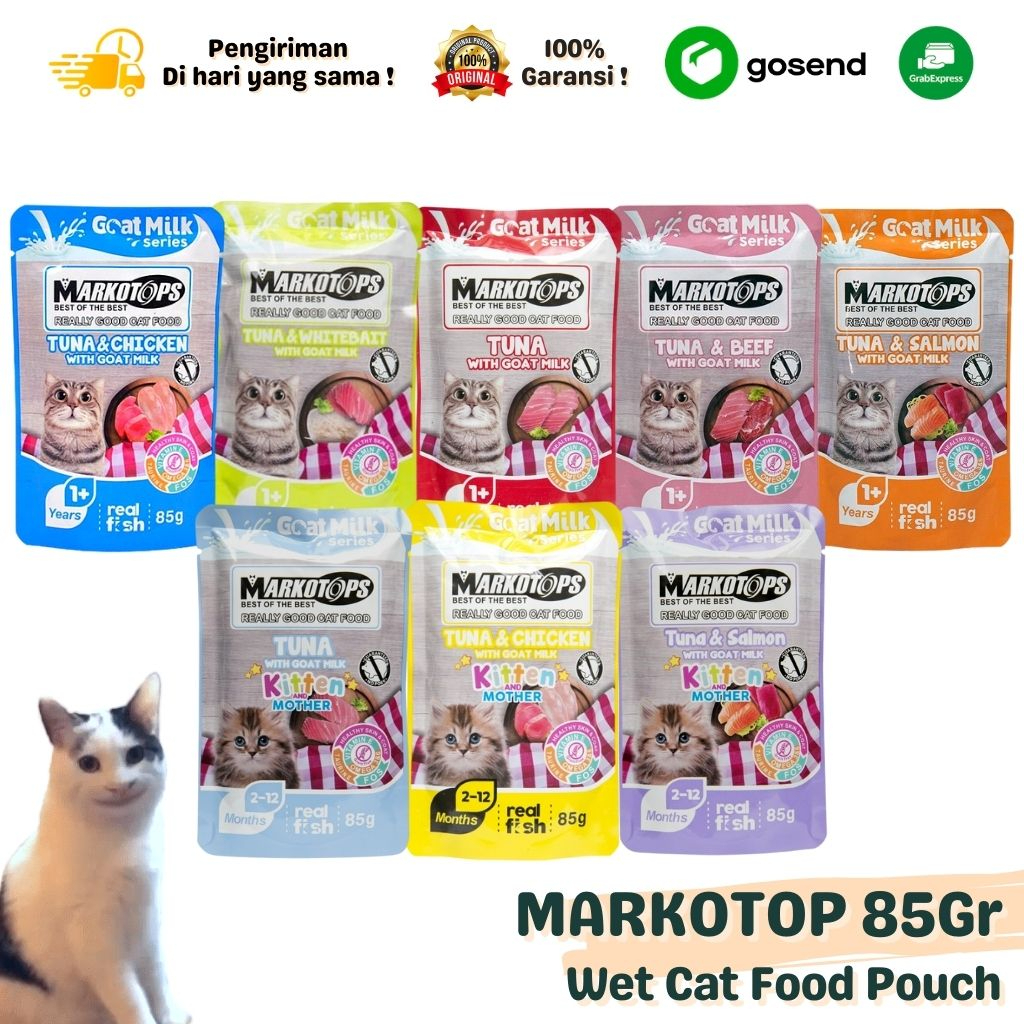 Makanan Basah Wet Cat Food MARKOTOP Pouch 85gr