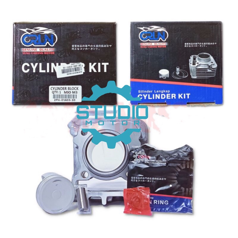 BLOK SEHER SET MIO M3 CYLINDER BLOK KIT PISTON RING PIN PEN CLIP CRUN